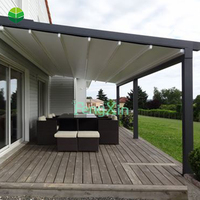 Auvent pliant en toile, protection solaire, couverture de toit, aluminium, décoration extérieure personnalisée, design magnifique, pergola chinoise