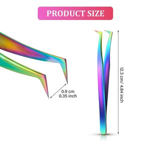 Pince à épiler d'extension de cils de volume en acier inoxydable personnalisable outils d'assemblage de qualité industrielle faux cils OEM ODM pris en charge - Product Image 2