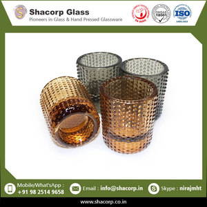 Logotipo personalizado de vidrio soplado punteado para velas, vidrio de vela colorido a granel, precio al por mayor - Product Image 4