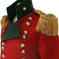 Manteau d'hiver double boutonnage de style Napoléonien 100% laine matelassé uniforme