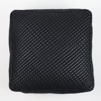 Pouf tressé marocain moderne de luxe en cuir véritable fait main, style Paléo Chic, pliable pour appartement, salon, chambre, maison, hôtel