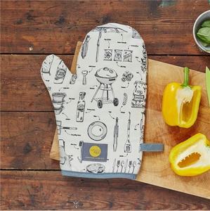 Guantes de Cocina y Porta Ollas Ecológicos de Algodón/Poliéster/Spandex con Estampado por Transferencia Térmica para Uso en Todas las Estaciones - Product Image 3