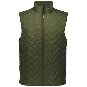 Veste bleu marine avec poches latérales Gilet d'hiver en polyester pour hommes Gilets de moto avec rembourrage avec logo imprimé personnalisé - Product Image 4
