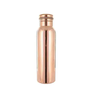 Garrafa de água de cobre puro personalizada, garrafa elegante simples de água de cobre pura para presentes, fornecedores de garrafas pintadas