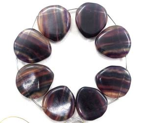 ชุดลูกปัดพลอยฟลูออไรต์ธรรมชาติ8ชิ้นที่สวยงาม1เส้นสำหรับการทำเครื่องประดับที่มีคุณภาพ - Product Image 1