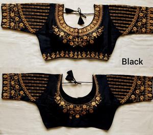 Blouse en tissu de soie lourde indienne, paillettes brodées, chemisier de travail, lehenga, nouvelle collection - Product Image 6