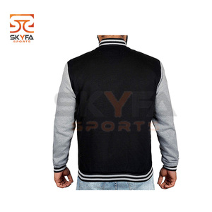 Vestes de baseball en cuir sur mesure pour hommes, taille plus, style lettreman, veste de rue - Product Image 2