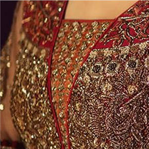 Robes de mariée solides de bonne qualité, cousues sur mesure, robe de mariée Lehenga Sharara Barat Collection en mousseline de soie - Product Image 6