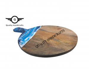 Planche à découper et blocs à découper en bois d'acacia de haute qualité, écologiques, 41x22cm, rectangulaires, pour la cuisine à domicile, artisanat d'Inde - Product Image 5