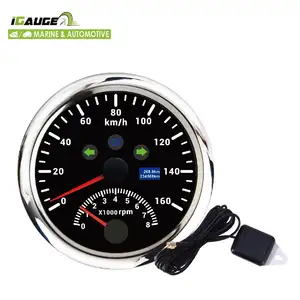 Speedometer Tachometer 85mm Electrical GPS Multi-function Speedometer Tachometer Indicator Lights Marine Gauge Motorcycle Car