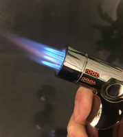 Briquet, briquet à neige, briquet à triple flamme, feu au butane coupe-vent peut être complété avec un briquet à gaz, avec boîte-cadeau, 2 paquets