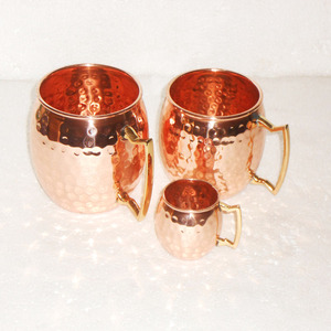 Taza Moscow Mule de Cobre de la Más Alta Calidad con Asa Remachada Resistente, Tazas Moscow Mule de Cobre en Oferta para Vodka - Product Image 4