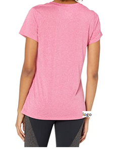 En gros Femmes de Performance V-cou T-shirt 100% Polyester Vêtements Stocks Importés Machine Lavage Sourcing De Bangladesh - Product Image 3