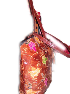 Geometric Genuine Leather Shoulder <b>Bag</b> <b>with</b> <b>Zip</b> Closure Bohemian Style Two Handles All Seasons Shopping <b>Tote</b> Thermal Embroidery - Product Image 5