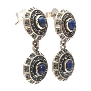 Magnifique lunette en argent sterling 925 à la mode en Lapis-Lazuli naturel fabriqué à la main pour les anniversaires de mariage - Product Image 2