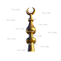 Sculpture de minarets de mosquée islamique en métal doré et cuivre poli, taille et forme personnalisées, qualité supérieure