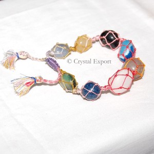 Supplier of Tumbled Stone Netted <b>Bracelets</b> : Tumbled Stone Netted <b>Bracelets</b> for Sale Handmade Healing Mascot Style - Product Image 1