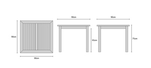 Modern <b>Foldable</b> Outdoor Dining <b>Table</b> Set with 4 Armchair Teak Furniture - Product Image 3
