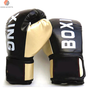 Leather Boxing Gloves With Velcro Closure Breathable Design For Adults Training Use - Product Image 2
