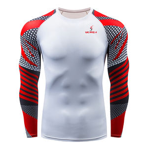 MMA Rash Guard Calidad superior Rash Guard diseño personalizado 100% Poliéster Camisa de compresión MMA Rashguards - Product Image 6