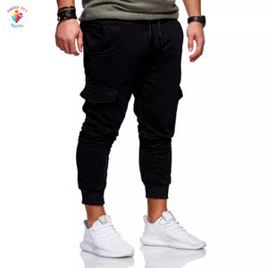 Pantalones jogger de estilo casual, mezcla de algodón y poliéster, estilo cargo con bolsillos, logotipo personalizado en los pantalones cargo. - Product Image 2