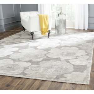 Manufacturer's Traditional Floral Design Prayer Floor Carpet Hand Knotted Wool Viscose Area Rugs 8x10 White Carpet Designer - Product Image 3