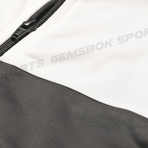 Ensemble de survêtement à blocs de couleurs gris blanc pour femmes de haute qualité Veste à capuche Joggers Séchage rapide Respirant Personnalisé Solide Vente en gros - Product Image 5