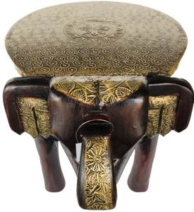 Nirmala Handicrafts - Escultura de Elefante en Madera con Trabajo Meenakari, Decoración para Jardín, Hogar, Interior y Exterior - Product Image 2