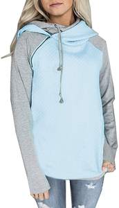 Vente en gros de pull grande taille avec logo personnalisé pour femmes, sweat à capuche avec fermeture éclair intégrale en chenille, techniques de lavage brodées de couleur unie pour l'automne - Product Image 3