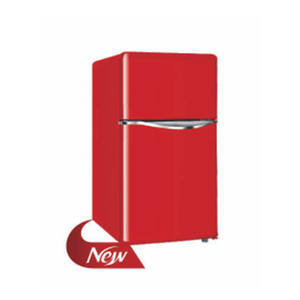 Réfrigérateur rétro coloré de 280 L / Réfrigérateur à double porte <span class=keywords><strong>noir</strong></span> et blanc avec serrure et clé - Product Image 4