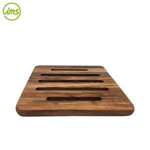 Non-Slip Heat Resistant Square Acacia <b>Wood</b> Trivet - Product Image 6