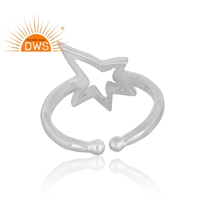 Bague scintillante en argent Sterling 925, Design étoile, bijouterie Fine, anneaux pour filles, tendance, fabrication de bijoux - Product Image 4