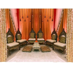 Compre Muebles para Mandap de Boda Indio, Sillas Bajas para Mandap, Sillas de Baja Altura para Boda, Juego de Sillas para Asientos de Mandap, EE. UU. - Product Image 1