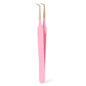 Pince à épiler parfaite à volume de 90 degrés Pointe pointue en acier inoxydable pour créer de larges ventilateurs de sourcils - Product Image 1