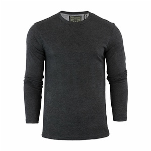 Camiseta Básica Lisa de Manga Larga para Hombre, Mezcla de Poliéster/Algodón, Paquete Múltiple Surtido/Aleatorio, Gruesa y Ecológica - Product Image 4