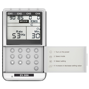 Unidad de Terapia y Masaje Digital TENS y EMS de 4 Canales con Funciones Inteligentes - Product Image 5