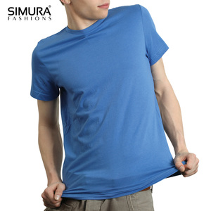 เสื้อยืดคอกลมแขนสั้นผู้ชาย ผ้าฝ้าย/โพลีเอสเตอร์ ราคาแข่งขัน รับทำโลโก้ตามสั่ง ออกแบบลายเปล่าได้ตามต้องการ บริการ OEM สีตามสั่ง - Product Image 5