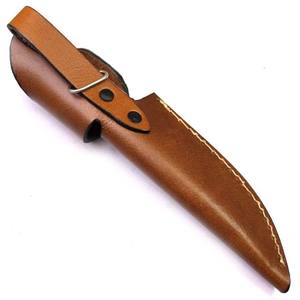 Top Grain Riche En Cuir À La Main Feuille Estampillé Étui En Cuir pour 5.5 ''Lame Fixe Lame Knives-AL-001 - Product Image 3