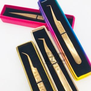 Custom Rose Gold Black Heart Eyelash Extension Tweezers Stainless Steel Tweezers Custom Eyelash Extension Tweezer Logo mink - Product Image 4