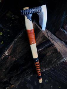 MDM Handmade Custom High Carbon Steel Felling <b>Axe</b> Ash <b>Wood</b> Handle 22-inch Industrial Grade Outdoor Camping Survival 58-60 - Product Image 2