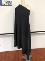 CP6286 Taiwan Polyester Mince Abaya Tissu Noir