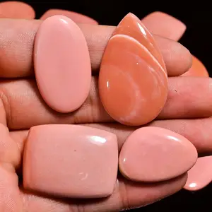 عقيق طبيعي فضفاضة الوردي الأحجار الكريمة قلادة حلقة قلادة صنع المجوهرات الوردي مورغانيتي الحجر الطبيعي عالية الجودة الأوجه الوردي