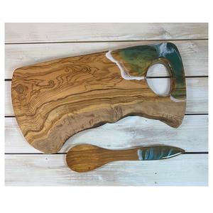 Cuillère et planche à découper en résine en bois pour la vente en gros Cuillère en résine en bois Meilleure vente Cuillère à couverts en bois et résine - Product Image 1