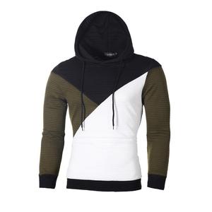 Sweat à capuche en coton imprimé Hip Pop d'hiver pour hommes Streetwear vente en gros avec motif solide et techniques de teinture unie - Product Image 3