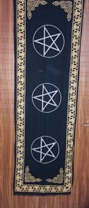 <b>Altar</b> <b>Cloth</b> Printed Pentagram Pantacle New Rectangle Tarot Spread Wiccan Handmade Cotton Home Decor By Indian Consigners - Product Image 3