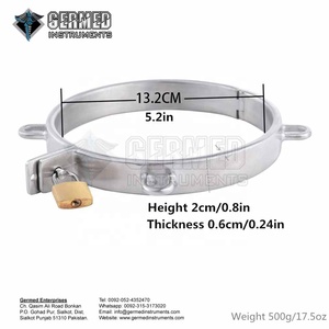 Collare per schiavi in acciaio laminato/collari per schiavi in acciaio piatto Fetish Bondage <span class=keywords><strong>BDSM</strong></span> giocattoli - Product Image 5