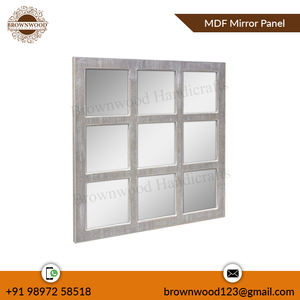 Panel de espejo de madera MDF de lavado blanco de la mejor calidad, espejo colgante de madera tallada a precio competitivo para decoración del hogar - Product Image 6