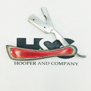 Professional Wooden Handle Barber <b>Razor</b> Multi Color Wood Handle Barber <b>Straight</b> <b>Razor</b> logo Packing High Demand Barber <b>Razors</b> - Product Image 2