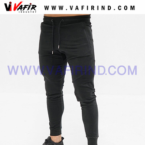 Joggers de Fitness personalizados unisex, pantalones de LICRA informales de algodón con estampado de punto polar de invierno transpirable de talla grande teñidos lisos para hombres - Product Image 2