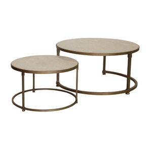 Luxury Modern Home Furniture Golden <b>Marble</b> <b>Top</b> and Iron Frame Coffee <b>Table</b> <b>Side</b> <b>Table</b> Metal-Elegant Golden Color - Product Image 2